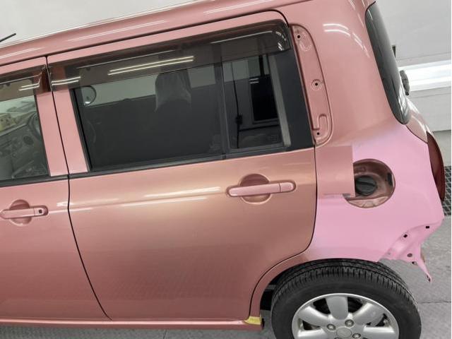 左リヤ廻り修理　アルトラパン　ＤＢＡ－ＨＥ２２Ｓ　Ｈ２１年式　ご新規様　初来店　大阪市　車検　修理　鈑金　塗装　事故修理　パーツ持込取付　西成区　阿倍野区　住吉区　住之江区　