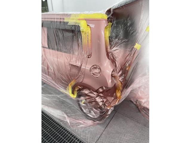 左リヤ廻り修理　アルトラパン　ＤＢＡ－ＨＥ２２Ｓ　Ｈ２１年式　ご新規様　初来店　大阪市　車検　修理　鈑金　塗装　事故修理　パーツ持込取付　西成区　阿倍野区　住吉区　住之江区　