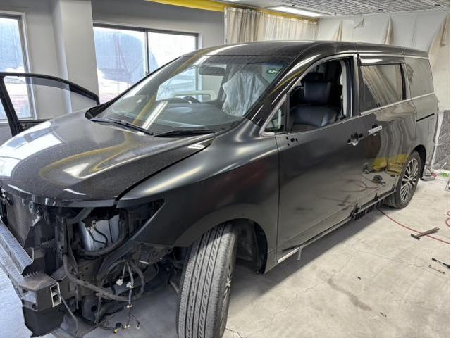 左サイド修理　エルグランド　ＤＢＡ－ＴＥ５２　ご新規様　初来店　大阪市　車検　修理　鈑金　塗装　事故修理　パーツ持込取付　西成区　阿倍野区　住吉区　住之江区　