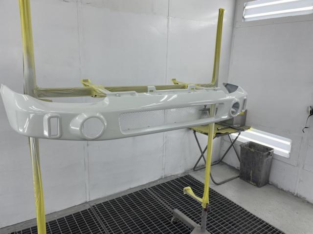 左フロント廻り修理　ジムニー　ＡＢＡ－ＪＢ２３Ｗ　Ｈ２０年式　ご新規様　初来店　大阪市　車検　修理　鈑金　塗装　事故修理　パーツ持込取付　西成区　阿倍野区　住吉区　住之江区　