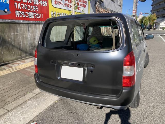 リヤ廻り修理　サクシード　ＤＢＥ－ＮＣＰ１６０Ｖ　Ｈ２６年式　ご新規様　初来店　大阪市　車検　修理　鈑金　塗装　事故修理　パーツ持込取付　西成区　阿倍野区　住吉区　住之江区　