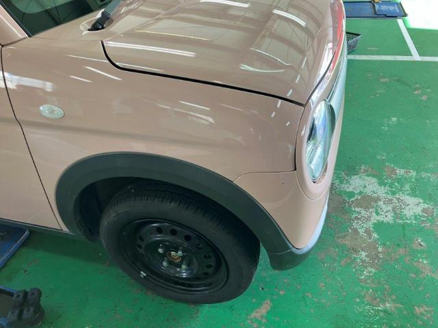 ボディ廻り修理　アルトラパン　ＤＢＡ－ＨＥ３３Ｓ　ご新規様　初来店　大阪市　車検　修理　鈑金　塗装　事故修理　パーツ持込取付　西成区　阿倍野区　住吉区　住之江区　