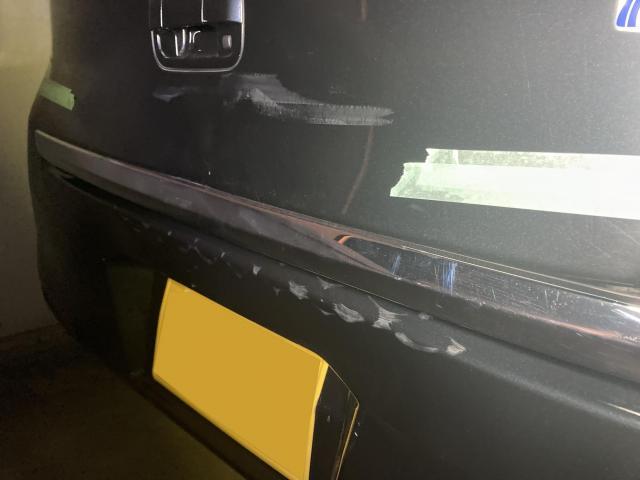 リヤ廻り修理　ワゴンＲ　ＤＡＡ－ＭＨ４４Ｓ　Ｈ２８年式　ご新規様　初来店　大阪市　車検　修理　鈑金　塗装　事故修理　パーツ持込取付　西成区　阿倍野区　住吉区　住之江区　