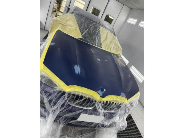 フロントフード修理　ＢＭＷアルピナ　ＸＤ３　ご新規様　初来店　大阪市　車検　修理　鈑金　塗装　事故修理　パーツ持込取付　西成区　阿倍野区　住吉区　住之江区　