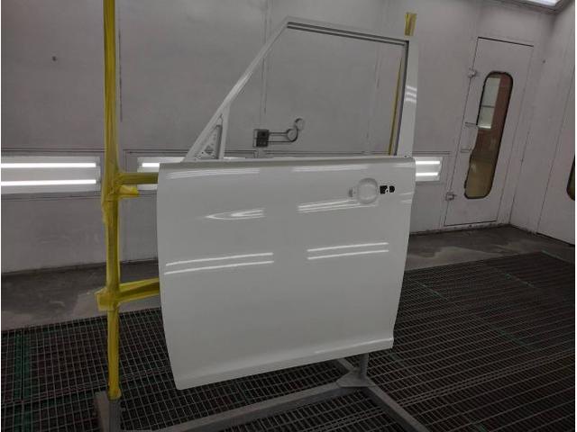 左フロントドア交換　ソリオバンディット　ＤＡＡ－ＭＡ４６Ｓ　Ｈ３０年式　ご新規様　初来店　大阪市　車検　修理　鈑金　塗装　事故修理　パーツ持込取付　西成区　阿倍野区　住吉区　住之江区　