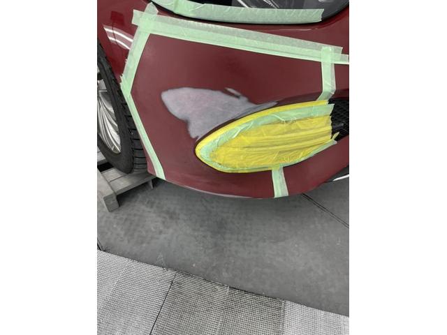 フロントバンパー修理 ベンツC220d 3CA-206004C R6年式 ご新規様 初来店 大阪市 車検 修理 鈑金 塗装 事故修理 パーツ持込取付 西成区 阿倍野区 住吉区 住之江区