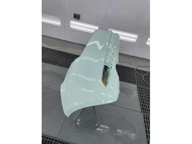 リヤバンパー修理　フィアット５００　Ｒ３年式　ご新規様　初来店　大阪市　車検　修理　鈑金　塗装　事故修理　パーツ持込取付　西成区　阿倍野区　住吉区　住之江区　