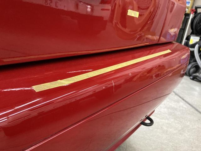 リヤバンパー修理 アルファロメオ155 ご新規様 初来店 大阪市 車検 修理 鈑金 塗装 事故修理 パーツ持込取付 西成区 阿倍野区 住吉区 住之江区