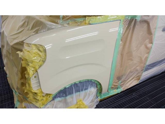 フロント廻り修理　スペーシアギア　４ＡＡ－ＭＫ５３Ｓ　Ｒ５年式　ご新規様　初来店　大阪市　車検　修理　鈑金　塗装　事故修理　パーツ持込取付　西成区　阿倍野区　住吉区　住之江区　