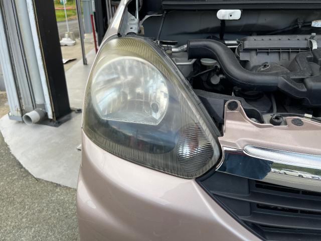 ダイハツ　ミライース　ライト・ウィンカー類修理・整備　ヘッドライトリペア　リキッド　スチーマー　タイヤ交換・車検・整備・修理・メンテナンス・タイヤ交換・持込パーツ取付　大歓迎　南丹市　亀岡市　西京区　京都府