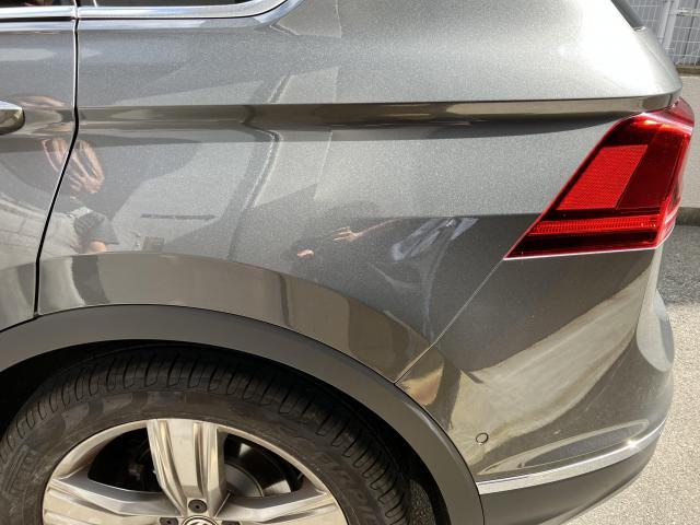 フォルクスワーゲン　ティグアン　板金・外装補修　右リヤクォーター　京都府　京都市　輸入車　外車　修理　車検　メンテナンス　カスタム　タイヤ交換　宇治市　長岡京市　亀岡市　大津市　草津市　守山市　栗東市　茨木市　高槻市　奈良市