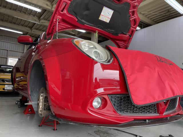 アルファロメオ　ミト　ジュリエッタ　Alfaromeo mito　ミッションオイル交換　点検　エンジンオイル交換　志免町　粕屋町　福岡市　博多区　東区　南区　中央区　城南区　西区　早良区　春日市　大野城市　太宰府市　他地域も大歓迎