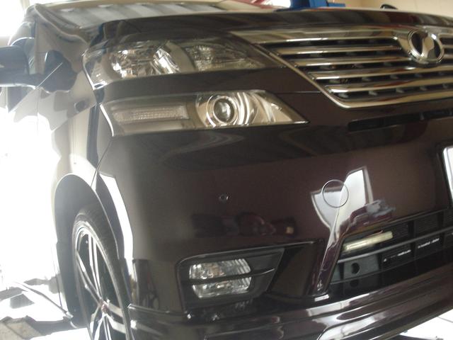 山形県酒田市、部品持込大歓迎ジャックロード、トヨタ・ヴェルファイアに部品持込みにてマフラー交換作業依頼。