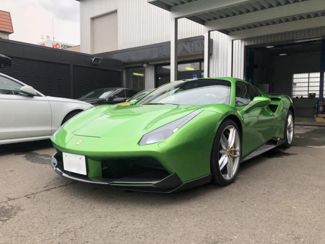 フェラーリ　488spider novitec　AERODYNAMICS(エアロ)&MANSORYカーボンガラスエンジンフード