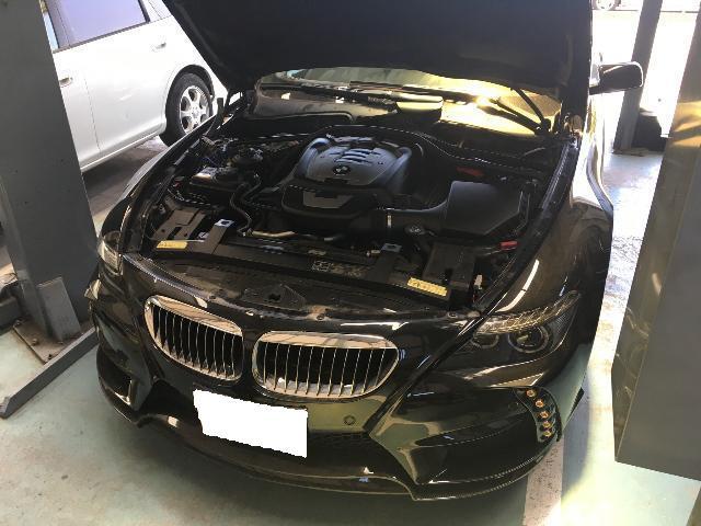 BMW 6シリーズ 650i E64 エンジン始動不良  警告灯　メッセージ　チェックランプ多数　 バッテリー交換 電装系 修理