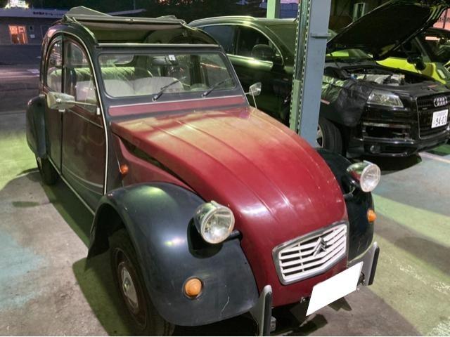 シトロエン　2CV6　チャールストン エンジンオイル交換　ミッションオイル交換
キャブレター調整